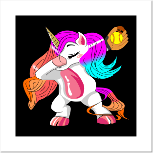 Dabbing Unicorn Baseball Posters and Art